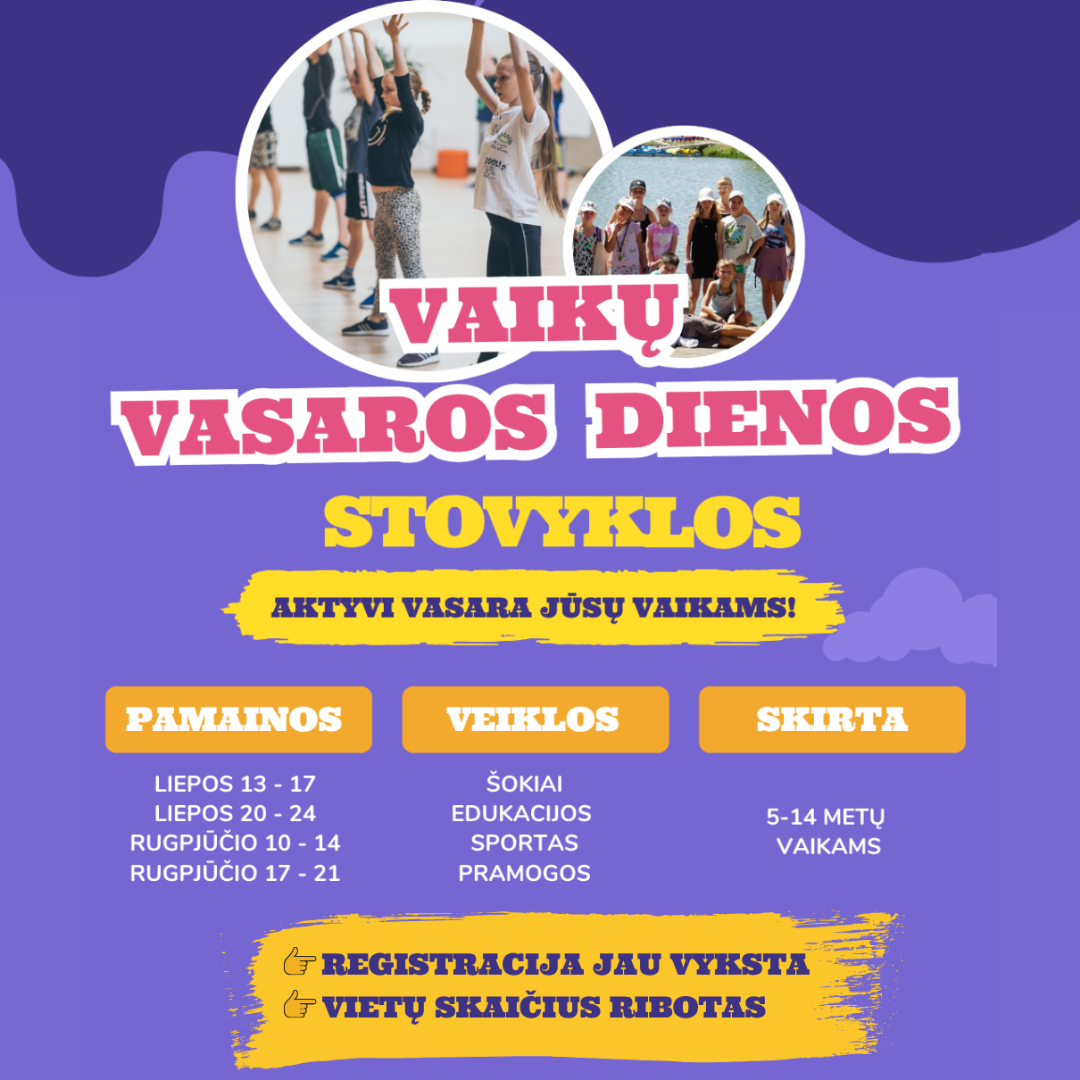 „JUDESYS“ – Vasaros dienos stovyklos vaikams!