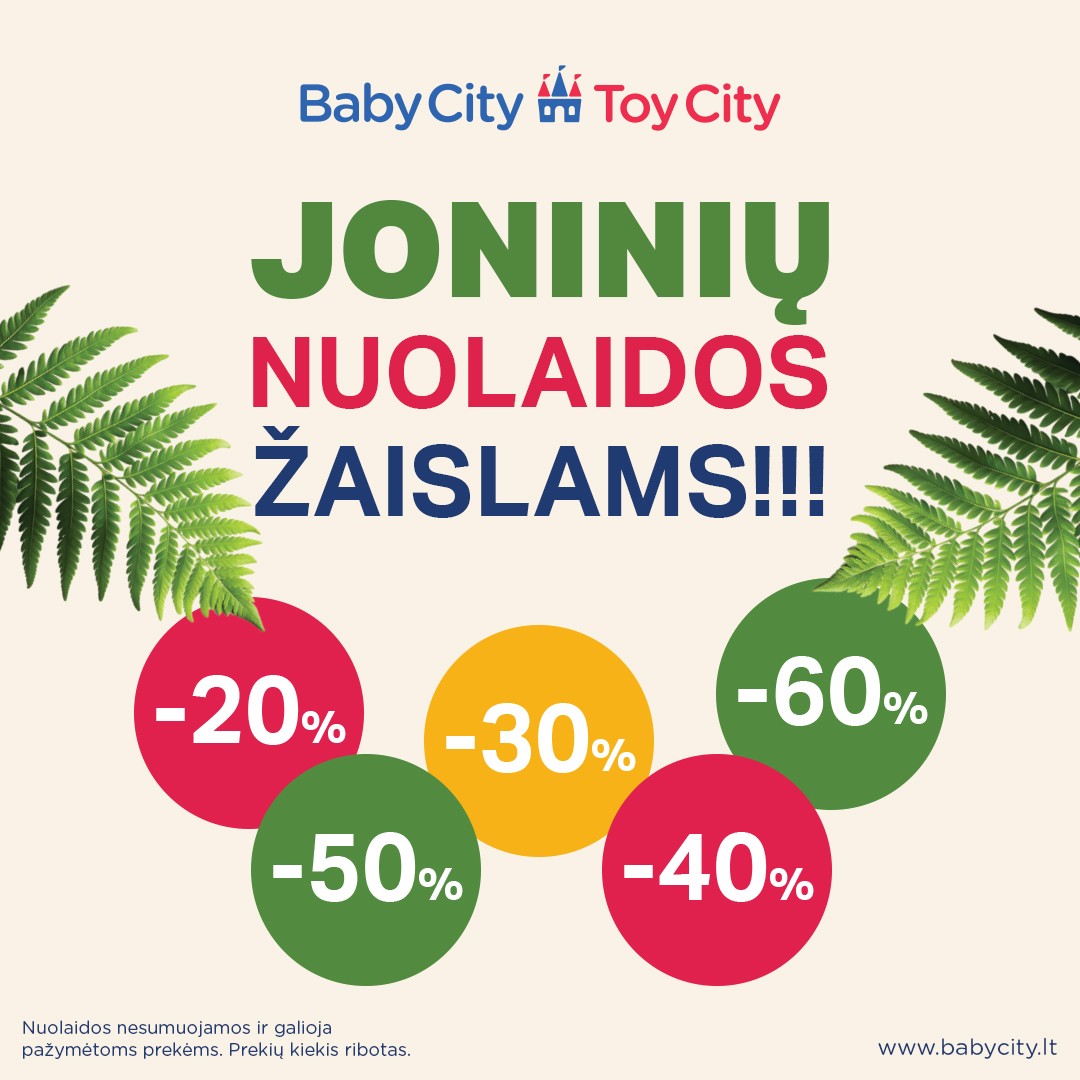 „BABYCITY“ -  Joninių nuolaidos žaislams!